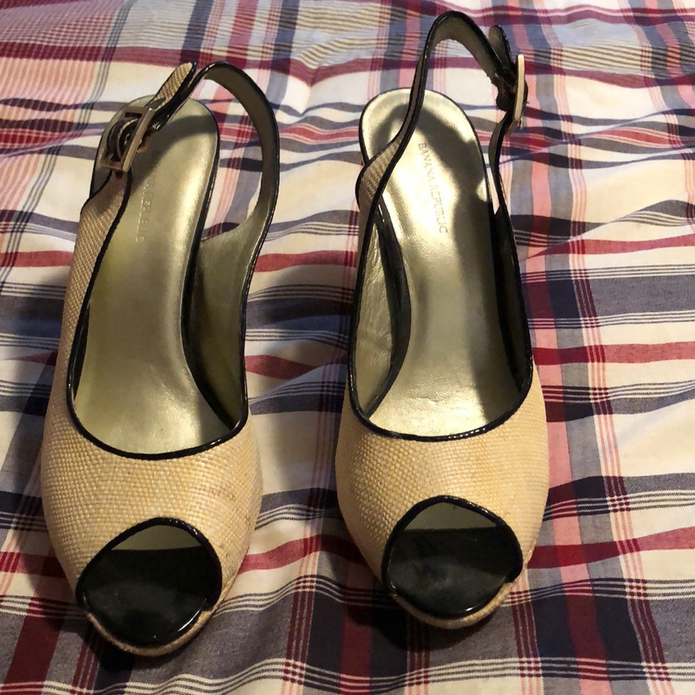Banana Republic strapped heels.